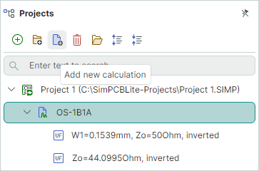 Add New Calculation command