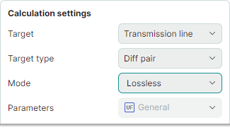 Initial calculation settings