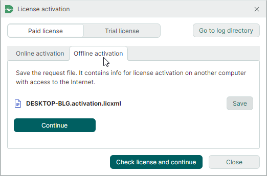 License window