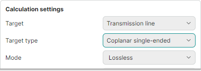 Initial calculation settings