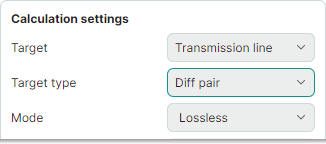 Initial calculation settings