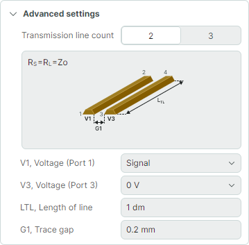 Calculation parameters