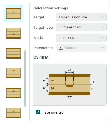 Calculation settings