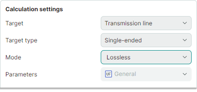 Initial calculation settings