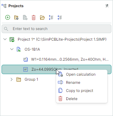 Open calculation command