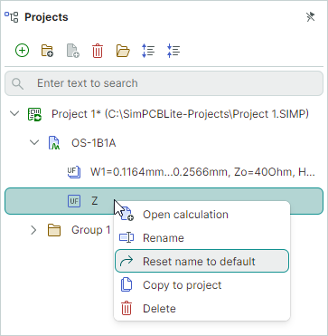 Reset name to default command