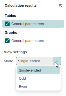 Crosstalk differential parametric sweep - Choose display mode