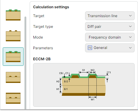 General Parameters calculation settings