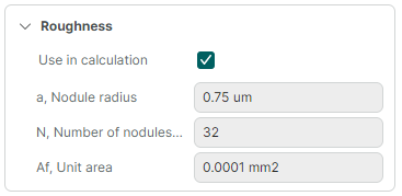 Roughness parameters