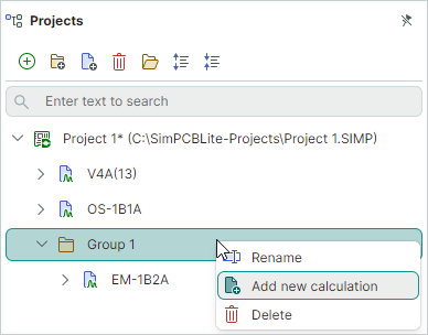 Add new calculation from context menu