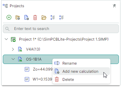 Add new calculation from context menu