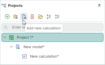 Add new calculation from toolbar