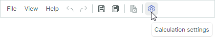 Main toolbar