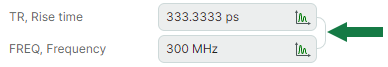 Settings - Frequency and Rise Time Relation