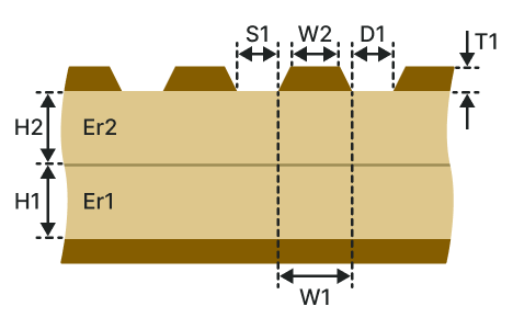 Diff surface coplanar waveguide with ground (DSCWG-2B)