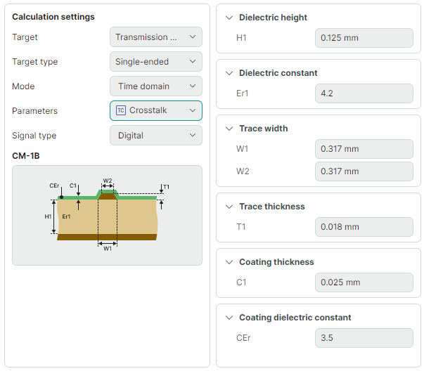 Switch to crosstalk calculations